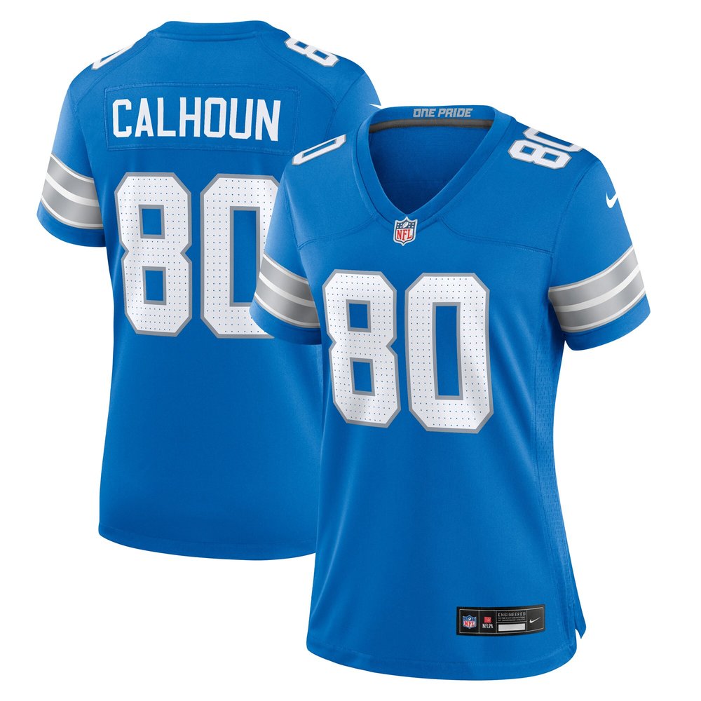 Women's Detroit Lions Jalon Calhoun  Blue Game Jersey