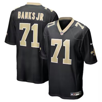 Youth New Orleans Saints #71 Kelvin Banks Jr. Nike Black 2025 NFL Draft First Round Pick Game Jersey Youth New Orleans Saints #71 Kelvin Banks Jr. Nike Black 2025 NFL Draft First Round Pick Game Jersey