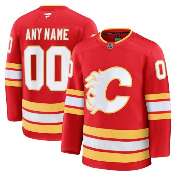 Youth Calgary Flames Red Home Custom Jersey Youth Calgary Flames Red Home Custom Jersey