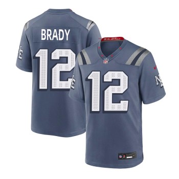 Men's New England Patriots #12 Tom Brady Blue Rivalries Collection Game Jersey Men's New England Patriots #12 Tom Brady Blue Rivalries Collection Game Jersey