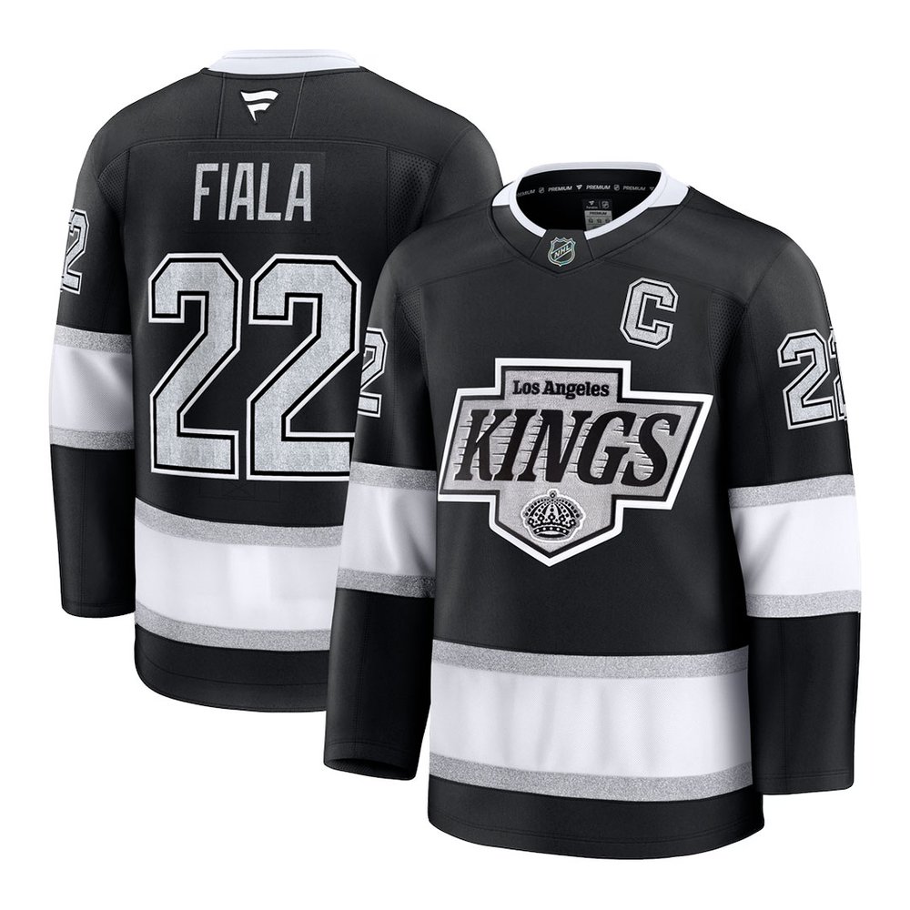 Men's Los Angeles Kings #22 Kevin Fiala Black Home Premium Jersey