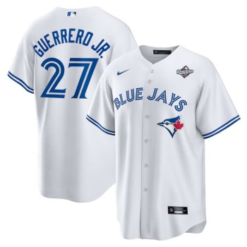 Men's Toronto Blue Jays #27 Vladimir Guerrero Jr. White 2025 World Series Limited Jersey