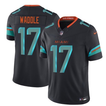 Men's Miami Dolphins #17 Jaylen Waddle Black Rivalries Collection F.U.S.E. Vapor Limited Stitched Jersey Men's Miami Dolphins #17 Jaylen Waddle Black Rivalries Collection F.U.S.E. Vapor Limited Stitched Jersey