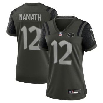 Women's New York Jets #12 Joe Namath Black Rivalries Collection Game Jersey