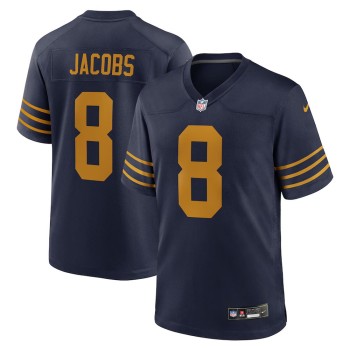 Men's Green Bay Packers #8 Josh Jacobs Nike Navy The 1923 Classic Game Jersey Men's Green Bay Packers #8 Josh Jacobs Nike Navy The 1923 Classic Game Jersey