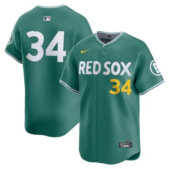 Men's Boston Red Sox #34 David Ortiz Green 2025 City Connect Limited Retired Player Jersey