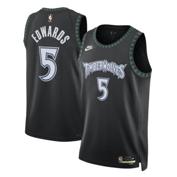 Men's Minnesota Timberwolves #5 Anthony Edwards Black 2025/26 Hardwood Classics Jersey