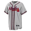 Men's Atlanta Braves #13 Ronald Acuna Jr. Gray Road Replica PlayerJersey