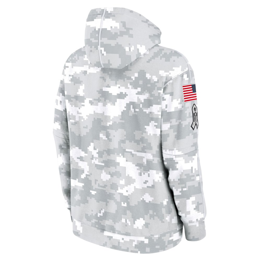Men's Cincinnati Bengals Arctic Camo 2024 Salute To Service Big & Tall Club Fleece Pullover Hoodie
