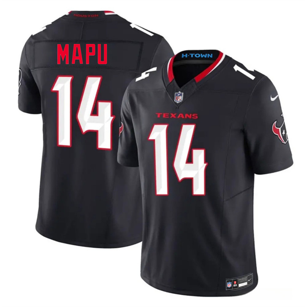 Men's Houston Texans #14 Marte Mapu Navy 2026 NFL Draft Vapor F.U.S.E. Limited Jersey Men's Houston Texans #14 Marte Mapu Navy 2026 NFL Draft Vapor F.U.S.E. Limited Jersey