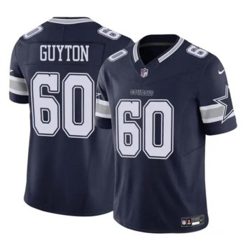 Men's Dallas Cowboys #60 Tyler Guyton Navy 2024 Draft F.U.S.E Vapor Untouchable Limited Stitched Football Jersey Men's Dallas Cowboys #60 Tyler Guyton Navy 2024 Draft F.U.S.E Vapor Untouchable Limited Stitched Football Jersey