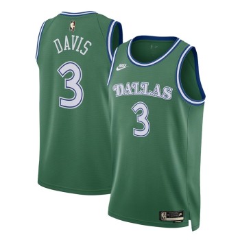 Men's Dallas Mavericks #3 Anthony Davis Green 2025/26 Hardwood Classics Jersey