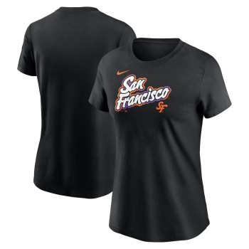 Women's San Francisco Giants Nike Black 2025 City Connect Wordmark T-Shirt Women's San Francisco Giants Nike Black 2025 City Connect Wordmark T-Shirt