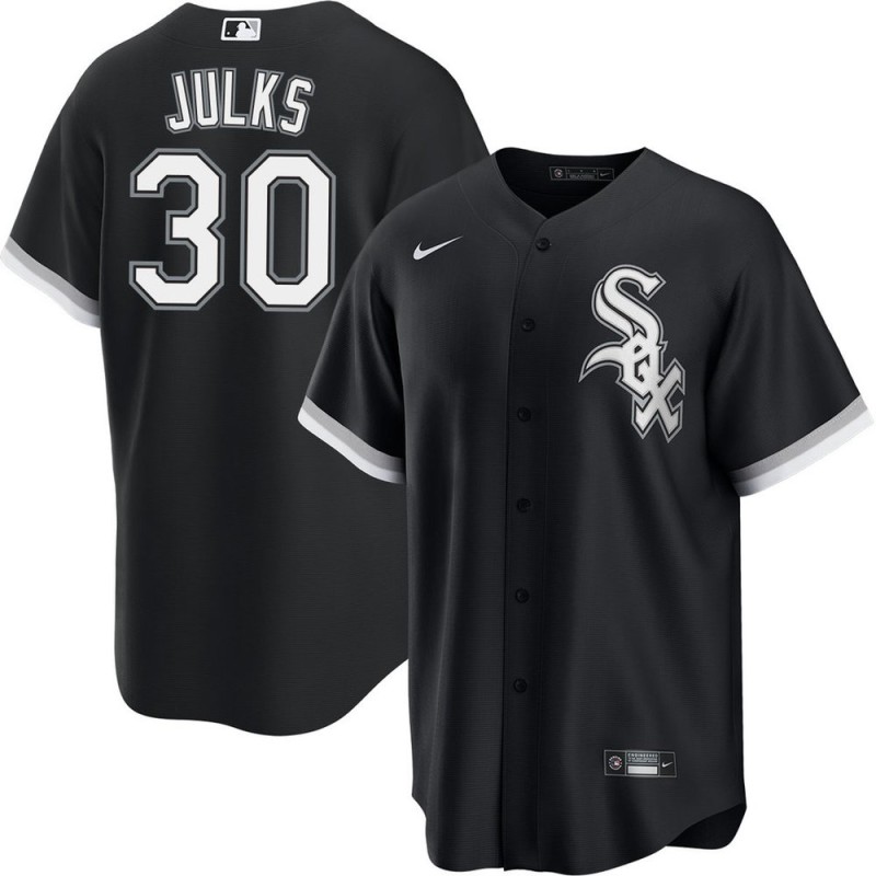Men's Chicago White Sox #30 Corey Julks Black Home Official Player Jersey