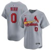 Men's St. Louis Cardinals #0 Masyn Winn Gray Home Limited Jersey