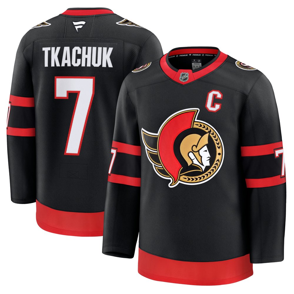 Youth Ottawa Senators #7 Brady Tkachuk Black Home Player Jersey