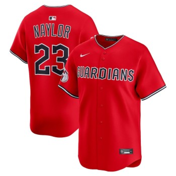 Men's Cleveland Guardians #23 Bo Naylor Red Home Limited Player Jersey Men's Cleveland Guardians #23 Bo Naylor Red Home Limited Player Jersey