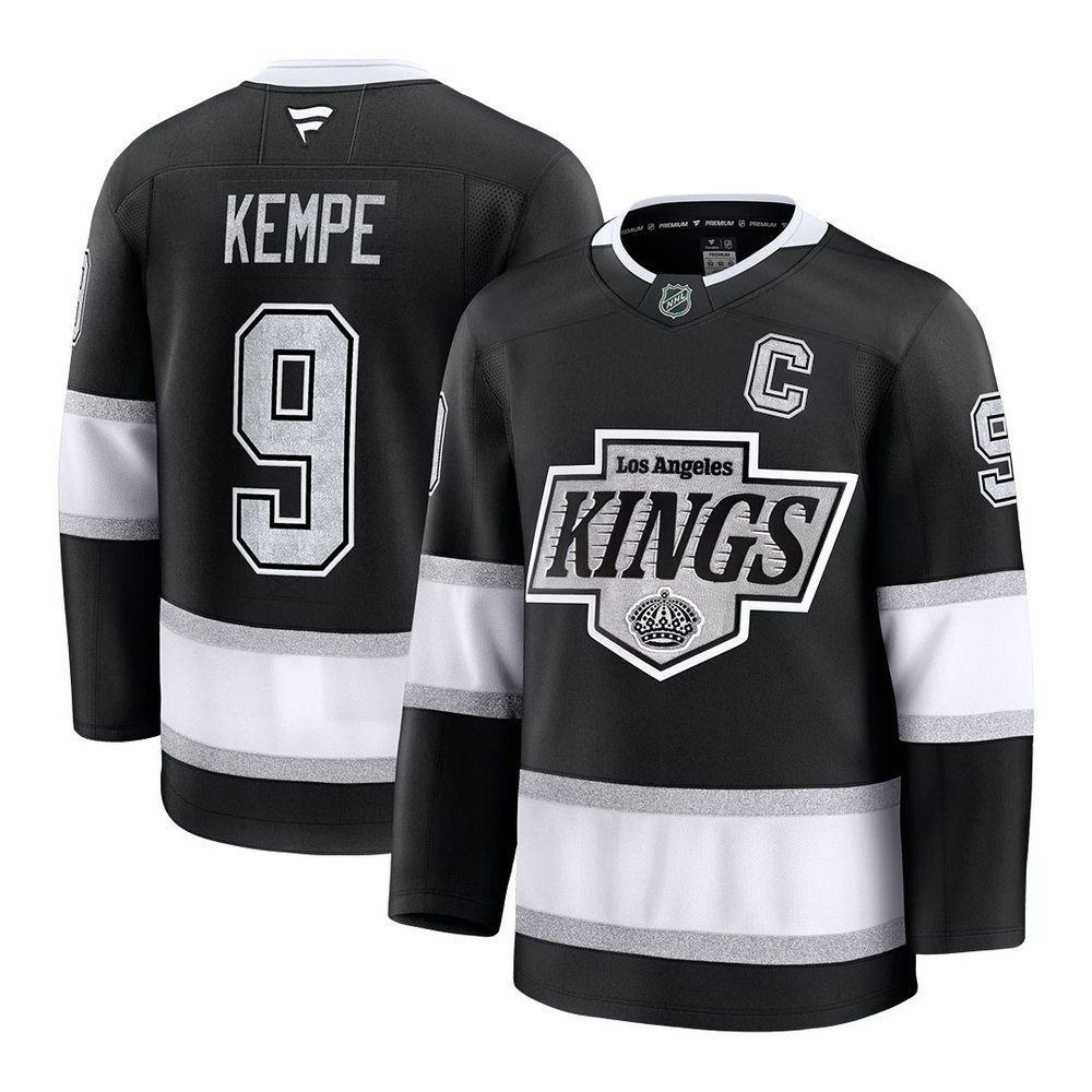 Men's Los Angeles Kings #9 Adrian Kempe Black Home Premium Jersey