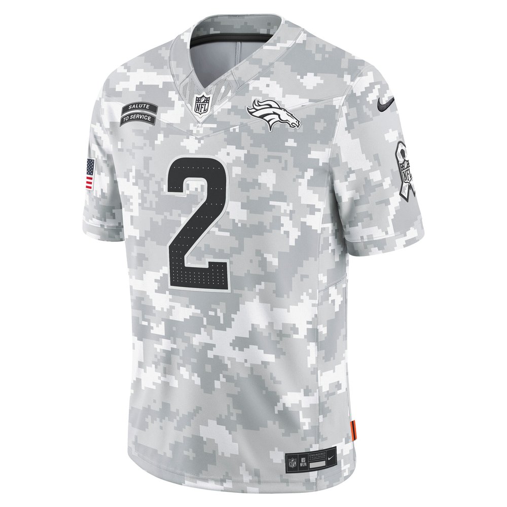 Men's Denver Broncos Patrick Surtain II Arctic Camo 2024 Salute to Service Limited Jersey Men's Denver Broncos Patrick Surtain II Arctic Camo 2024 Salute to Service Limited Jersey