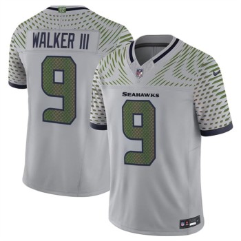 Youth Seattle Seahawks #9 Kenneth Walker III Gray Rivalries Collection F.U.S.E. Vapor Limited Stitched Jersey Youth Seattle Seahawks #9 Kenneth Walker III Gray Rivalries Collection F.U.S.E. Vapor Limited Stitched Jersey