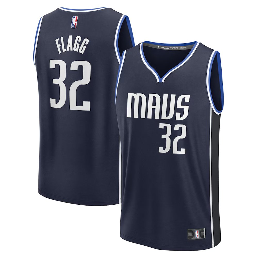 Men's Dallas Mavericks #32 Cooper Flagg Fanatics Navy 2025 NBA Draft First Round Pick Fast Break Replica Statement Edition Jersey