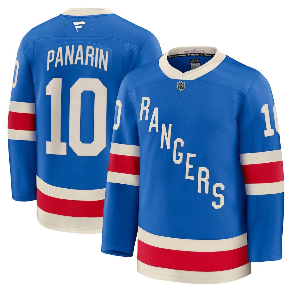 Men's New York Rangers #10 Artemi Panarin Blue Centennial Premium Jersey