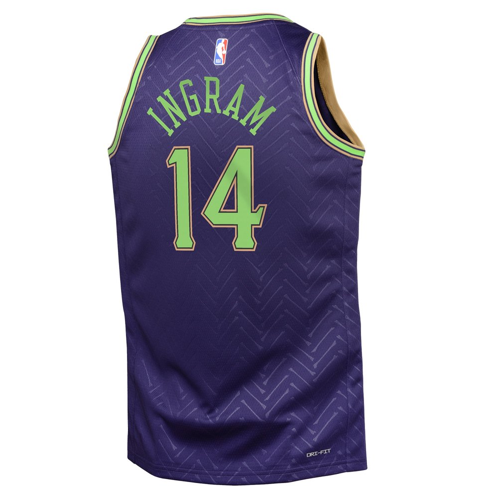 Youth New Orleans Pelicans Brandon Ingram Purple 2024/25 Swingman Player Jersey - City Edition Youth New Orleans Pelicans Brandon Ingram Purple 2024/25 Swingman Player Jersey - City Edition