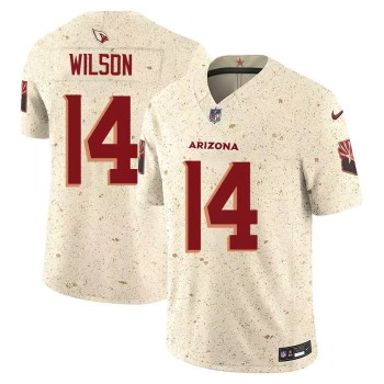 Men's Arizona Cardinals #14 Michael Wilson Cream Rivalries Collection F.U.S.E. Vapor Limited Stitched Jersey Men's Arizona Cardinals #14 Michael Wilson Cream Rivalries Collection F.U.S.E. Vapor Limited Stitched Jersey