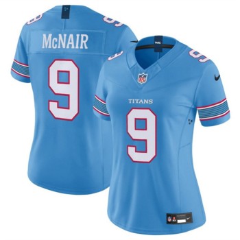 Women's Tennessee Titans #9 Steve McNair Light Blue F.U.S.E. Vapor Limited Stitched Football Jersey(Run Small)