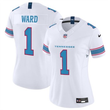 Women's Tennessee Titans #1 Cameron Ward White F.U.S.E. Vapor Limited Stitched Football Jersey(Run Small)
