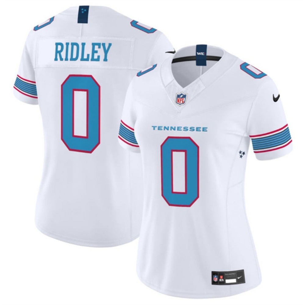Women's Tennessee Titans #0 Calvin Ridley White F.U.S.E. Vapor Limited Stitched Football Jersey(Run Small)