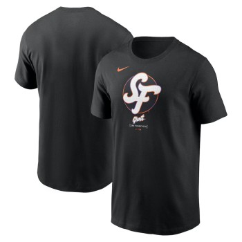 Men's San Francisco Giants Nike Black 2025 City Connect Large Logo T-Shirt Men's San Francisco Giants Nike Black 2025 City Connect Large Logo T-Shirt