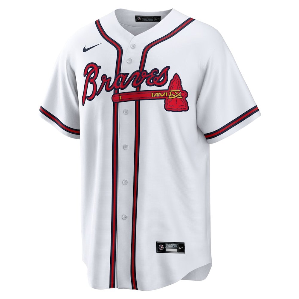 Men's Atlanta Braves #13 Ronald Acuna Jr. White Home Replica PlayerJersey