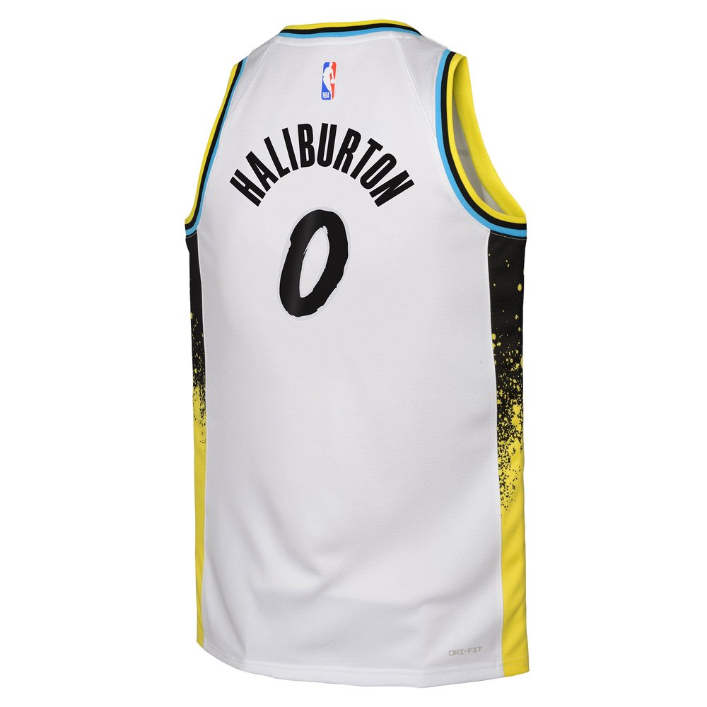 Youth Indiana Pacers Tyrese Haliburton White 2024/25 Swingman Player Jersey - City Edition Youth Indiana Pacers Tyrese Haliburton White 2024/25 Swingman Player Jersey - City Edition