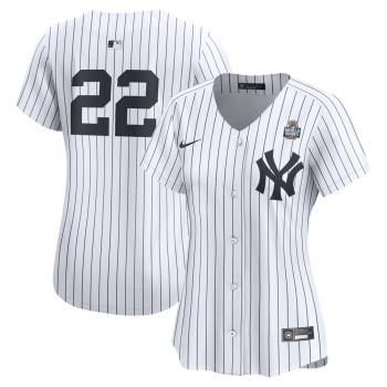 Women's New York Yankees #22 Juan Soto White 2024 World Series Home Limited Player Jersey Women's New York Yankees #22 Juan Soto White 2024 World Series Home Limited Player Jersey