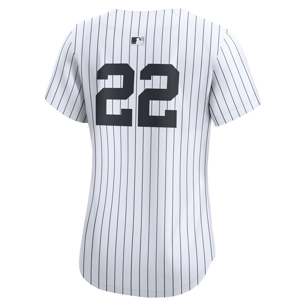 Women's New York Yankees #22 Juan Soto White 2024 World Series Home Limited Player Jersey