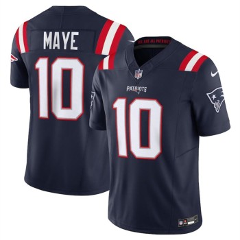 Men's New England Patriots #10 Drake Maye Navy 2024 Draft F.U.S.E. Vapor Limited Stitched Football Jersey Men's New England Patriots #10 Drake Maye Navy 2024 Draft F.U.S.E. Vapor Limited Stitched Football Jersey