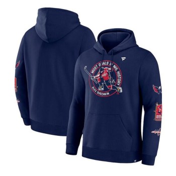 Men's Washington Capitals Navy All-Time Leading Goal Scorer Badges Pullover Hoodie