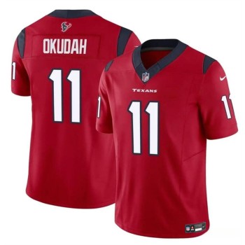 Men's Houston Texans #11 Jeff Okudah Red 2024 F.U.S.E Vapor Untouchable Stitched Football Jersey Men's Houston Texans #11 Jeff Okudah Red 2024 F.U.S.E Vapor Untouchable Stitched Football Jersey