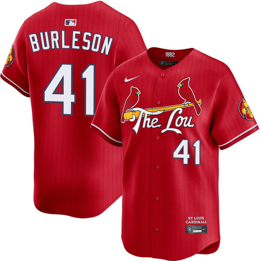 Men's St. Louis Cardinals #41 Alec Burleson Red Home Limited Jersey