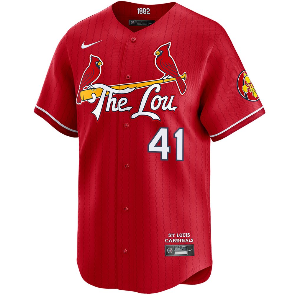 Men's St. Louis Cardinals #41 Alec Burleson Red Home Limited Jersey