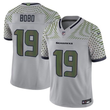 Youth Seattle Seahawks #19 Jake Bobo Gray Rivalries Collection F.U.S.E. Vapor Limited Stitched Jersey Youth Seattle Seahawks #19 Jake Bobo Gray Rivalries Collection F.U.S.E. Vapor Limited Stitched Jersey