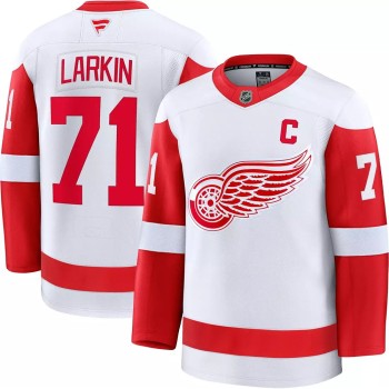 Men's Detroit Red Wings #71 Dylan Larkin White 2024-25 Stitched Premium Jersey Men's Detroit Red Wings #71 Dylan Larkin White 2024-25 Stitched Premium Jersey