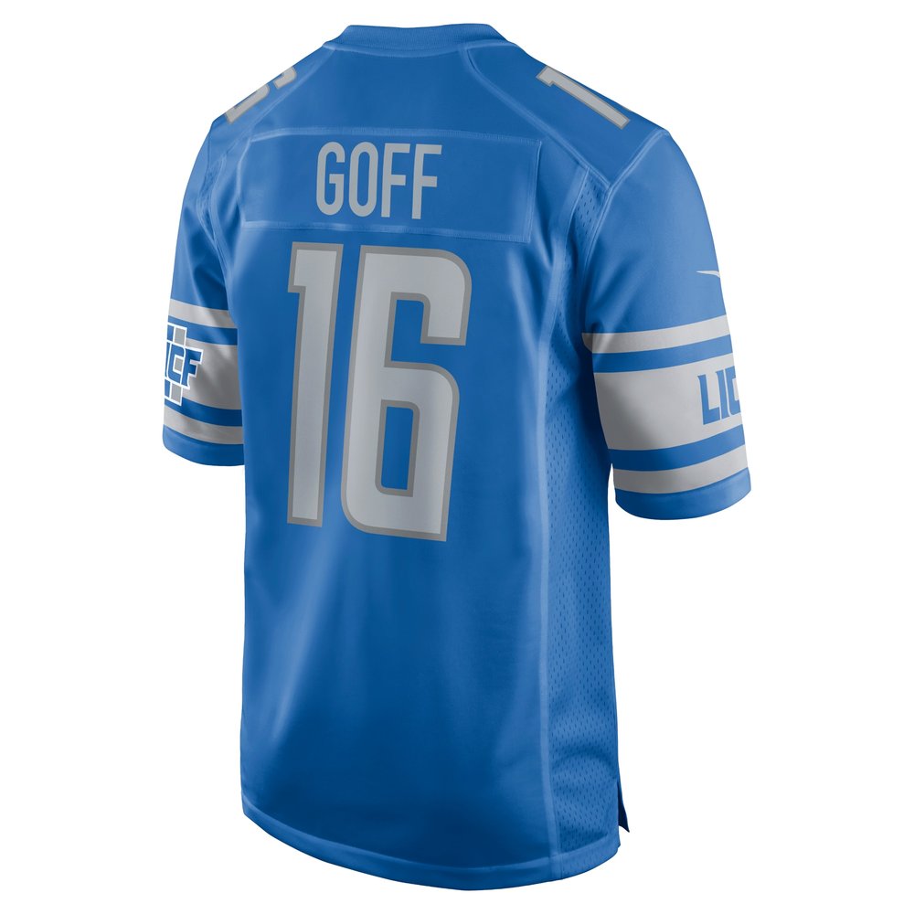 Men's Detroit Lions #16 Jared Goff Blue Player Game Jersey Men's Detroit Lions #16 Jared Goff Blue Player Game Jersey