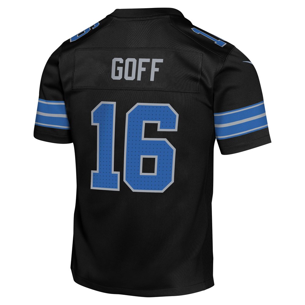 Youth Detroit Lions #16 Jared Goff Black Alternate Player Game Jersey Youth Detroit Lions #16 Jared Goff Black Alternate Player Game Jersey