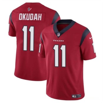 Men's Houston Texans #11 Jeff Okudah Red Vapor Untouchable Stitched Football Jersey Men's Houston Texans #11 Jeff Okudah Red Vapor Untouchable Stitched Football Jersey