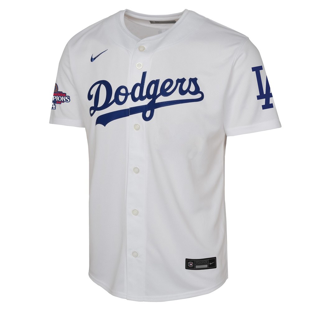 Youth Los Angeles Dodgers  White 2024 World Series Champions Home Limited Jersey Youth Los Angeles Dodgers  White 2024 World Series Champions Home Limited Jersey