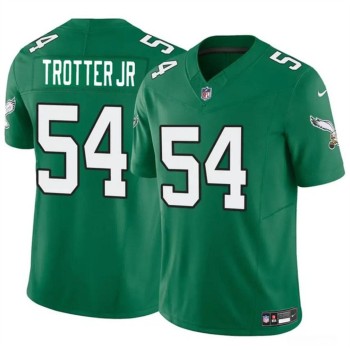 Men's Philadelphia Eagles #54 Jeremiah Trotter Jr Green 2024 Draft F.U.S.E Vapor Untouchable Throwback Limited Stitched Football Jersey Men's Philadelphia Eagles #54 Jeremiah Trotter Jr Green 2024 Draft F.U.S.E Vapor Untouchable Throwback Limited Stitched Football Jersey
