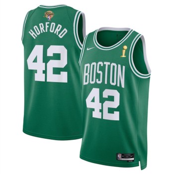 Men's Boston Celtics #42 Al Horford Kelly Green 2024 Finals Champions Icon Edition Stitched Basketball Jersey Men's Boston Celtics #42 Al Horford Kelly Green 2024 Finals Champions Icon Edition Stitched Basketball Jersey