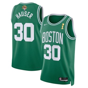 Men's Boston Celtics #30 Sam Hauser Kelly Green 2024 Finals Champions Icon Edition Stitched Basketball Jersey Men's Boston Celtics #30 Sam Hauser Kelly Green 2024 Finals Champions Icon Edition Stitched Basketball Jersey